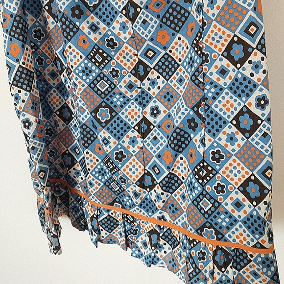 NWOT Lucky Brand Blue Orange Cotton Tank Top XL - Picture 7 of 11